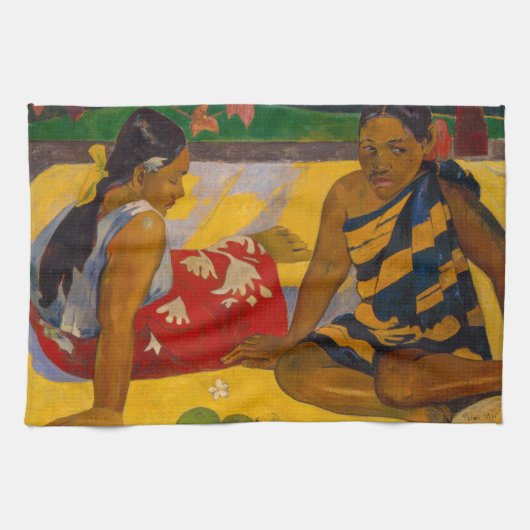 Paul Gauguin - Tahitian Women / Parau Api キッチンタオル (横)