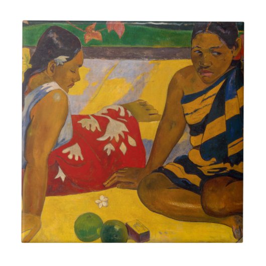 Paul Gauguin - Tahitian Women / Parau Api タイル (正面)