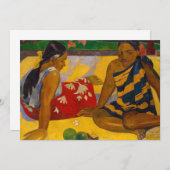 Paul Gauguin - Tahitian Women / Parau Api 招待状 (正面/裏面)