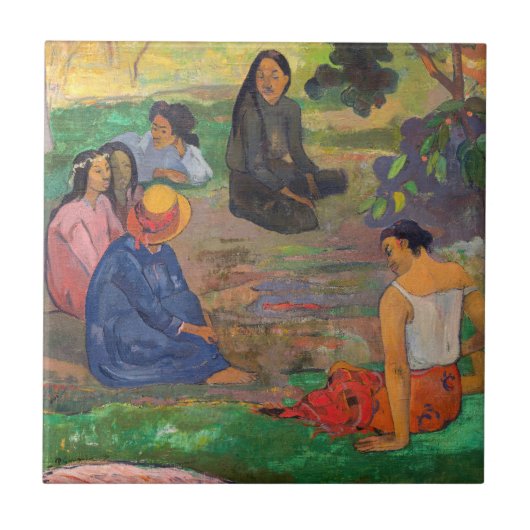 Paul Gauguin - The Conversation /レパラオ タイル (正面)