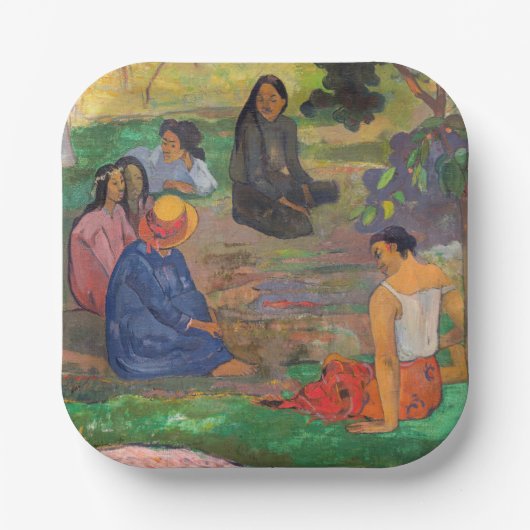 Paul Gauguin - The Conversation /レパラオ ペーパープレート (正面)
