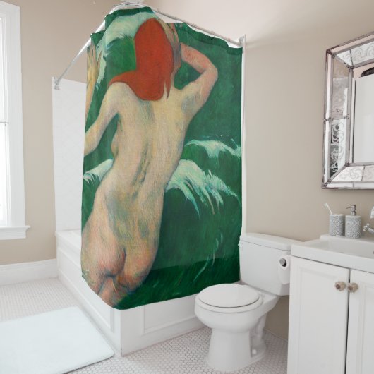Paul Gauguin The Waves (Dans les Vages) シャワーカーテン (インサイチュ)