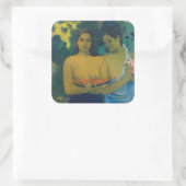 Paul Gauguin - Two Tahitian Women スクエアシール (バッグ)