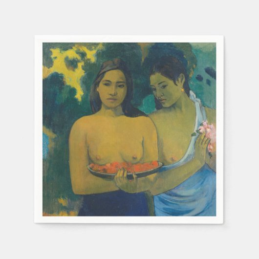 Paul Gauguin - Two Tahitian Women スタンダードカクテルナプキン (正面)