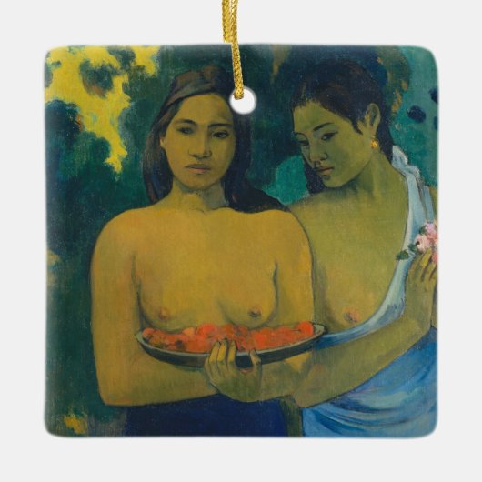 Paul Gauguin - Two Tahitian Women セラミックオーナメント (正面)
