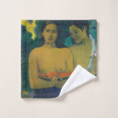 Paul Gauguin - Two Tahitian Women バスタオルセット (ウォッシュタオル)