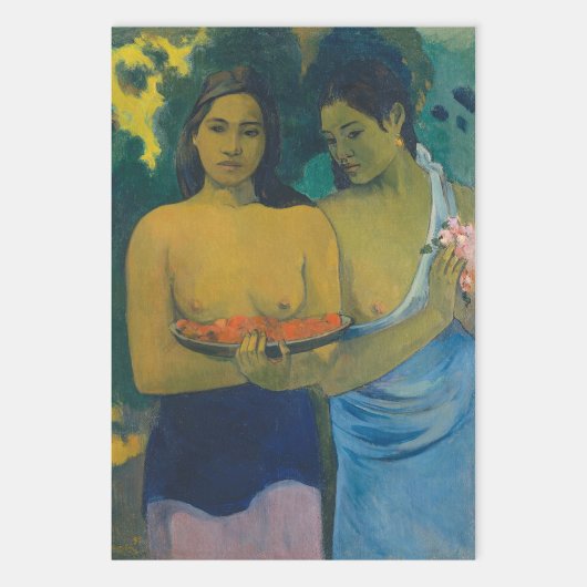 Paul Gauguin - Two Tahitian Women ラッピングペーパーシート