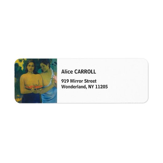 Paul Gauguin - Two Tahitian Women ラベル (正面)