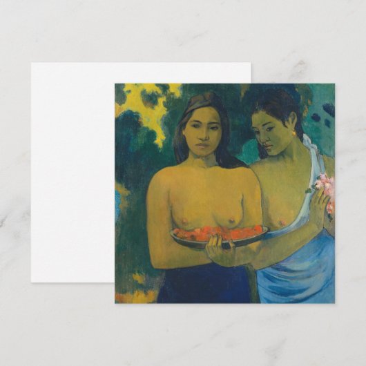 Paul Gauguin - Two Tahitian Women 招待状 (正面/裏面)