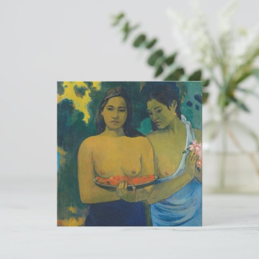 Paul Gauguin - Two Tahitian Women 招待状 (スタンド正面)