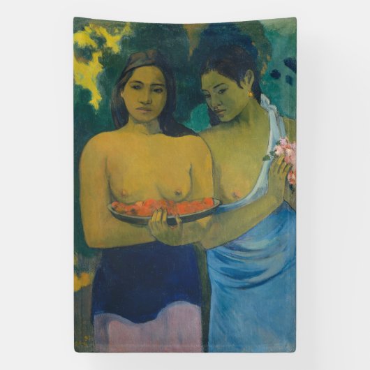Paul Gauguin - Two Tahitian Women 横断幕 (縦)