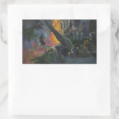 Paul Gauguin - Upa Upa (The Fire Dance) 長方形シール (バッグ)