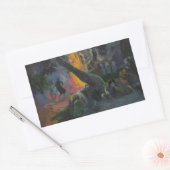 Paul Gauguin - Upa Upa (The Fire Dance) 長方形シール (封筒)