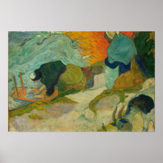 Paul Gauguin - Washerwomen in Arles ポスター (正面)