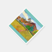 Paul Gauguin's Tahitian Landscape有名絵画な スタンダードカクテルナプキン (角)