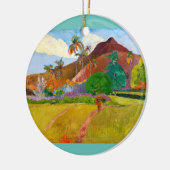 Paul Gauguin's Tahitian Landscape有名絵画な セラミックオーナメント (左)