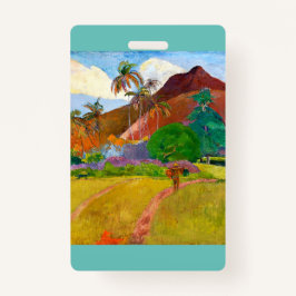 Paul Gauguin's Tahitian Landscape有名絵画な バッジ
