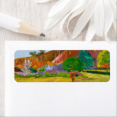 Paul Gauguin's Tahitian Landscape有名絵画な ラベル (インサイチュ)