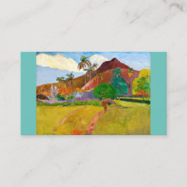 Paul Gauguin's Tahitian Landscape有名絵画な 名刺