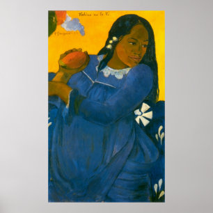 Paul Gauguin's Woman with a Mango (1892) ポスター