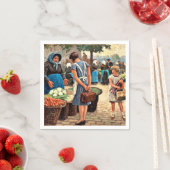 Paul-Gustave Fischer – 市場 スタンダードカクテルナプキン (インサイチュ)