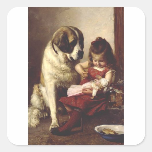 Paul Hermann Wagner: Best Friends Victorian Art スクエアシール (正面)