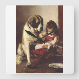 Paul Hermann Wagner: Best Friends Victorian Art スクエア壁時計