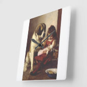 Paul Hermann Wagner: Best Friends Victorian Art スクエア壁時計 (傾斜)