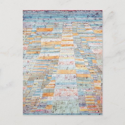 Paul Kleeによる主な道と脇道 ポストカード (正面)