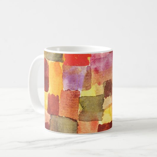 Paul Kleeによる無題抽象芸術アート コーヒーマグカップ (正面左)