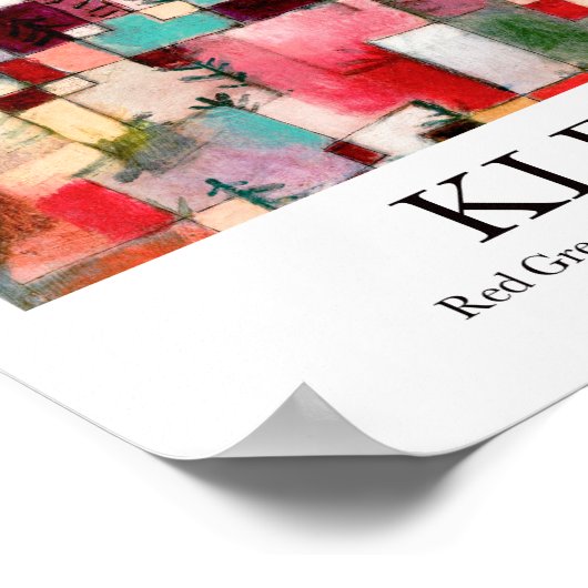 Paul Kleeによる赤と緑と紫 – 黄色のリズム ポスター (角)