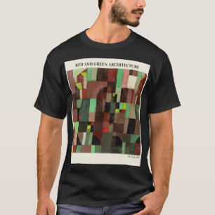 Paul Kleeによる赤と緑の建築,抽象芸術 Tシャツ