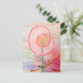 Paul Kleeによる開花(1934) -抽象芸術・アート ポストカード (スタンド正面)