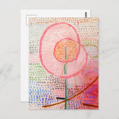 Paul Kleeによる開花(1934) -抽象芸術・アート ポストカード (正面/裏面)