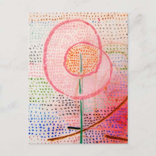 Paul Kleeによる開花(1934) -抽象芸術・アート ポストカード (正面)