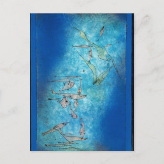 Paul Kleeによる魚の画像 ポストカード