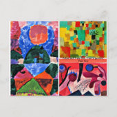 Paul Kleeアートのコラージュと引用 ポストカード (正面)