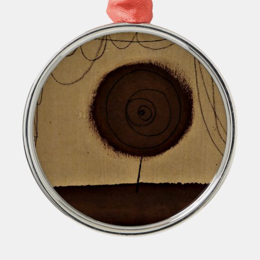 Paul Kleeアート:花が咲く メタルオーナメント (正面)