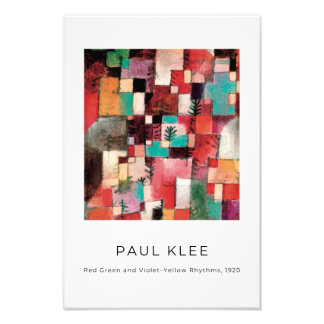 Paul Klee氏、カラフルモダン抽象芸術 フォトプリント