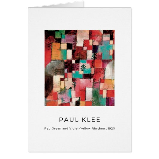 Paul Klee、エレガント抽象芸術モダンファインアートカード (正面)
