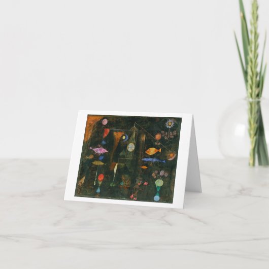 Paul Klee, "フィッシュ魔法" 1925年注カード サンキューカード (正面)