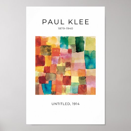 Paul Klee, モダン カラフル抽象芸術・アート ポスター (正面)