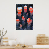 Paul Klee – 夜間植物の成長 ポスター (キッチン)