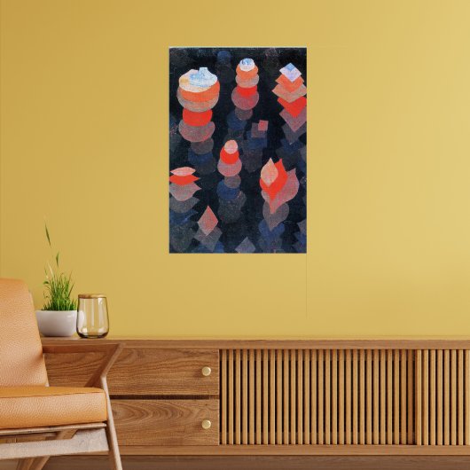 Paul Klee – 夜間植物の成長 ポスター (リビング2)