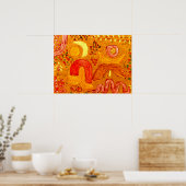 Paul Klee – 暑い中の庭 ポスター (キッチン)