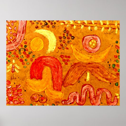 Paul Klee – 暑い中の庭 ポスター (正面)