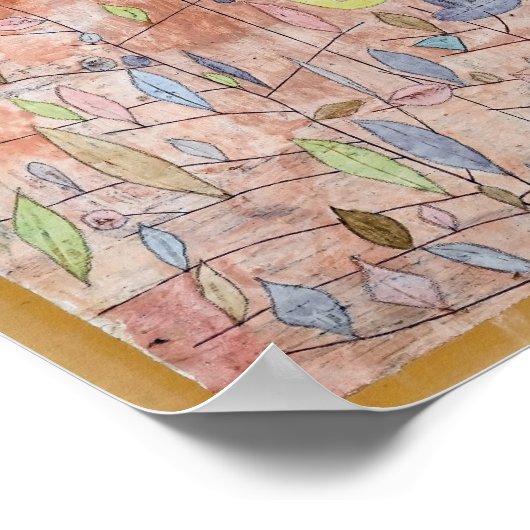 Paul Klee – 疎な葉 ポスター (角)