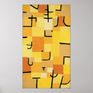 Paul Klee – 黄色のシンボルや象徴 ポスター
