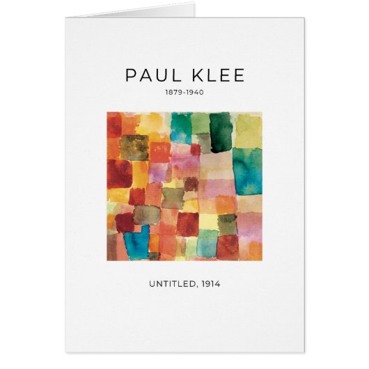 Paul Klee, Absractエレガントファインアートカード (正面)
