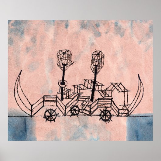 Paul Klee - Alter Dampler (Old Steamboat), ポスター (正面)
